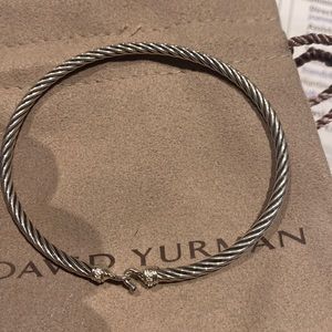 David Yurman 3mmm buckle Bracelet with diamonds